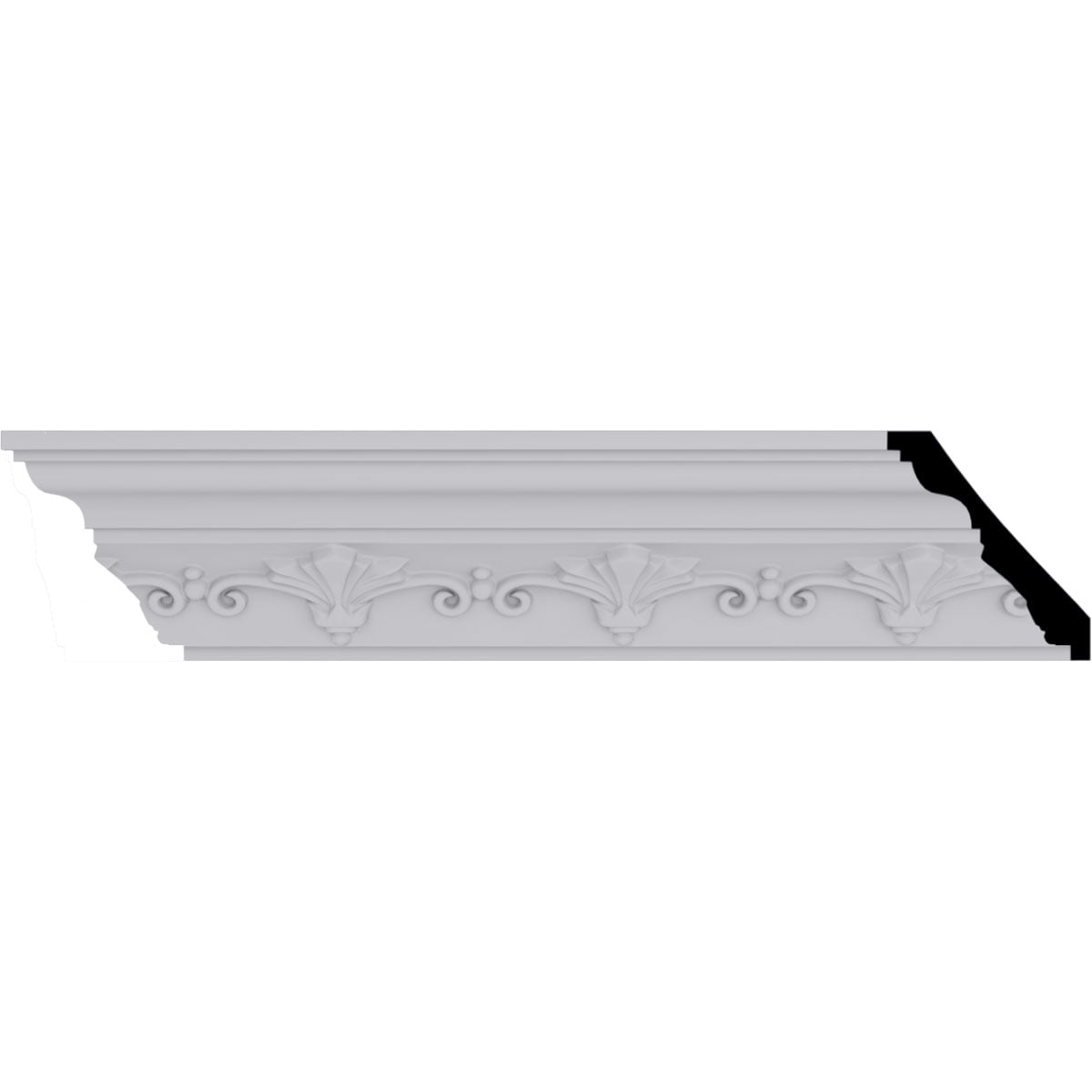 Roberts White Polyurethane Decorative Crown Moulding 94.5"