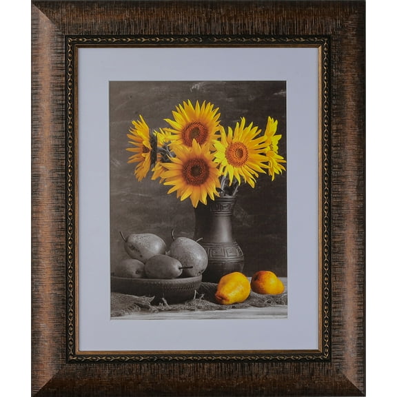 3-1/4" Polystyrene 3D Textured Picture Frame by WholesaleArtsFrames-com 10x15, 1538 Series Brown & Copper - Made in USA