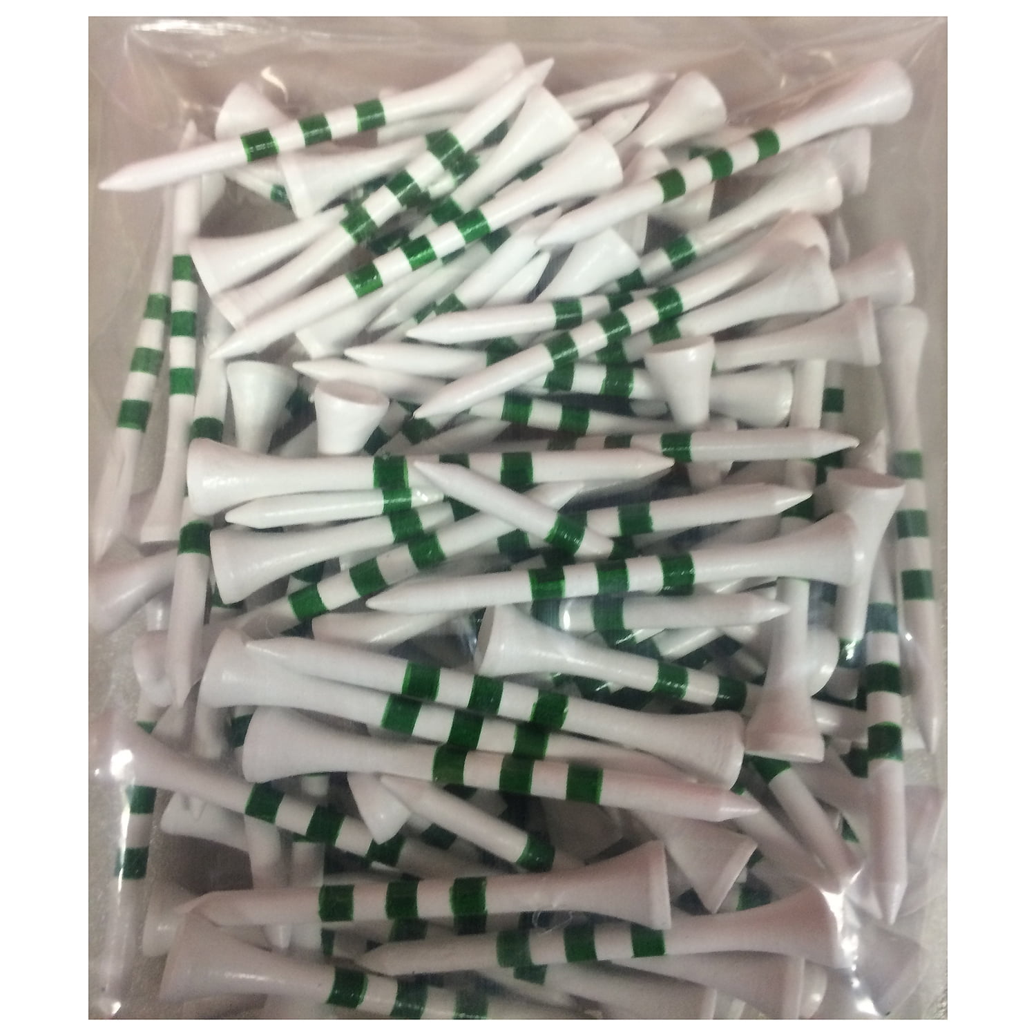 3 1/4" Wooden Golf Tees with Height Indication Stripes - Pack of 300