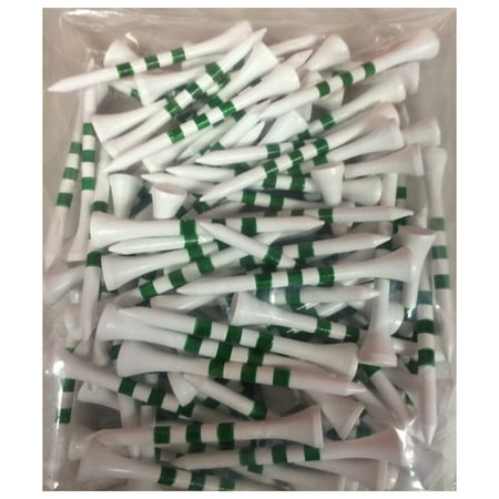 3 1/4" Wooden Golf Tees with Height Indication Stripes - Pack of 500