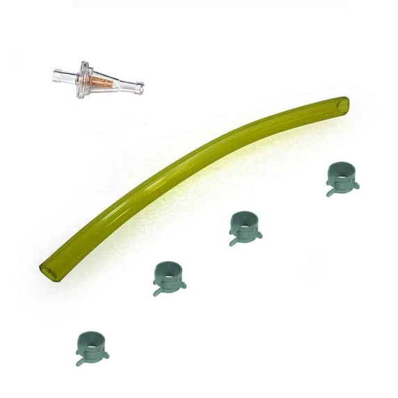 3' 1/4" Yellow Fuel Line Hose Clamp Filter Mini Bike Go Kart Tractor Generator