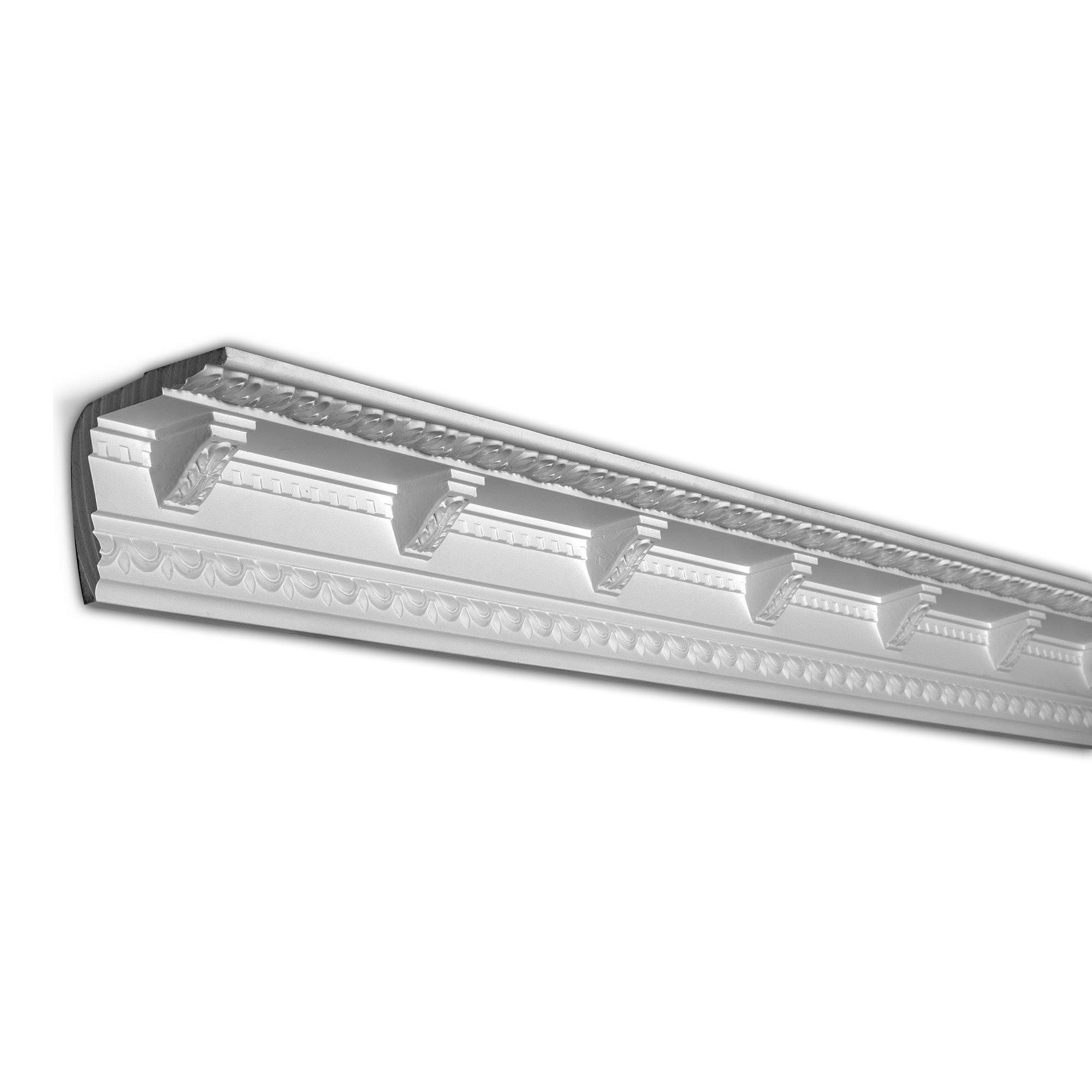 3-1/4 in x 3-1/2 in x 94-1/2 in Lamb's Tongue Polyurethane Crown Moulding Pro Pack 47 LF (Set of 6)
