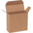 thumbnail image 1 of 3 1/4" x 1 3/16" x 3 1/4" Kraft Reverse Tuck Folding Cartons - 1000 Per Case, 1 of 1