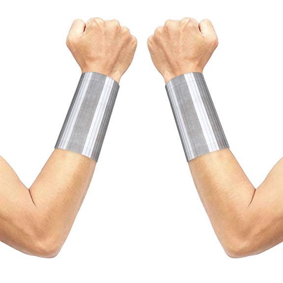 3.15.1in Elastic Cuffs Soft Breathable Comfortable Good Elasticity Relieve Muscle Stiffness Is Easy To Wear And Take Off Ghostwhite Stripe_2