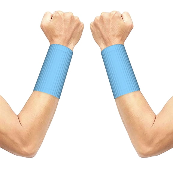 3.15.1in Elastic Cuffs Soft Breathable Comfortable Good Elasticity Relieve Muscle Stiffness Is Easy To Wear And Take Off Light Blue