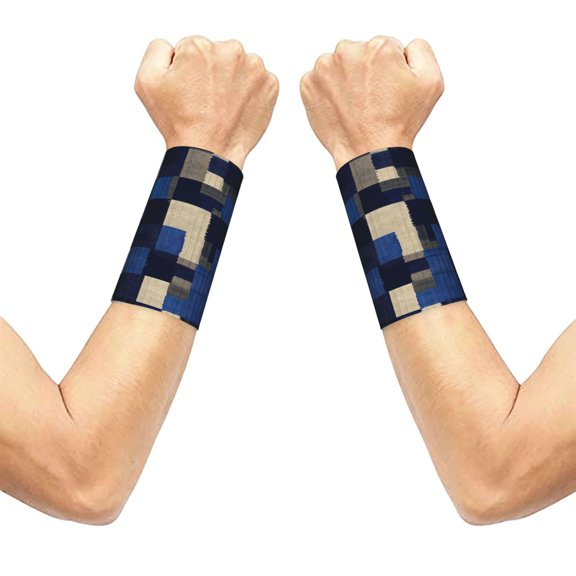 3.15.1in Elastic Cuffs Soft Breathable Comfortable Good Elasticity Relieve Muscle Stiffness Is Easy To Wear And Take Off Plaid Fall Camo Royalblue_3