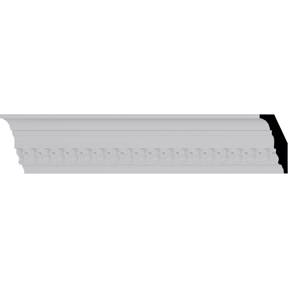 Primed White Polyurethane Decorative Crown Moulding 94.5"