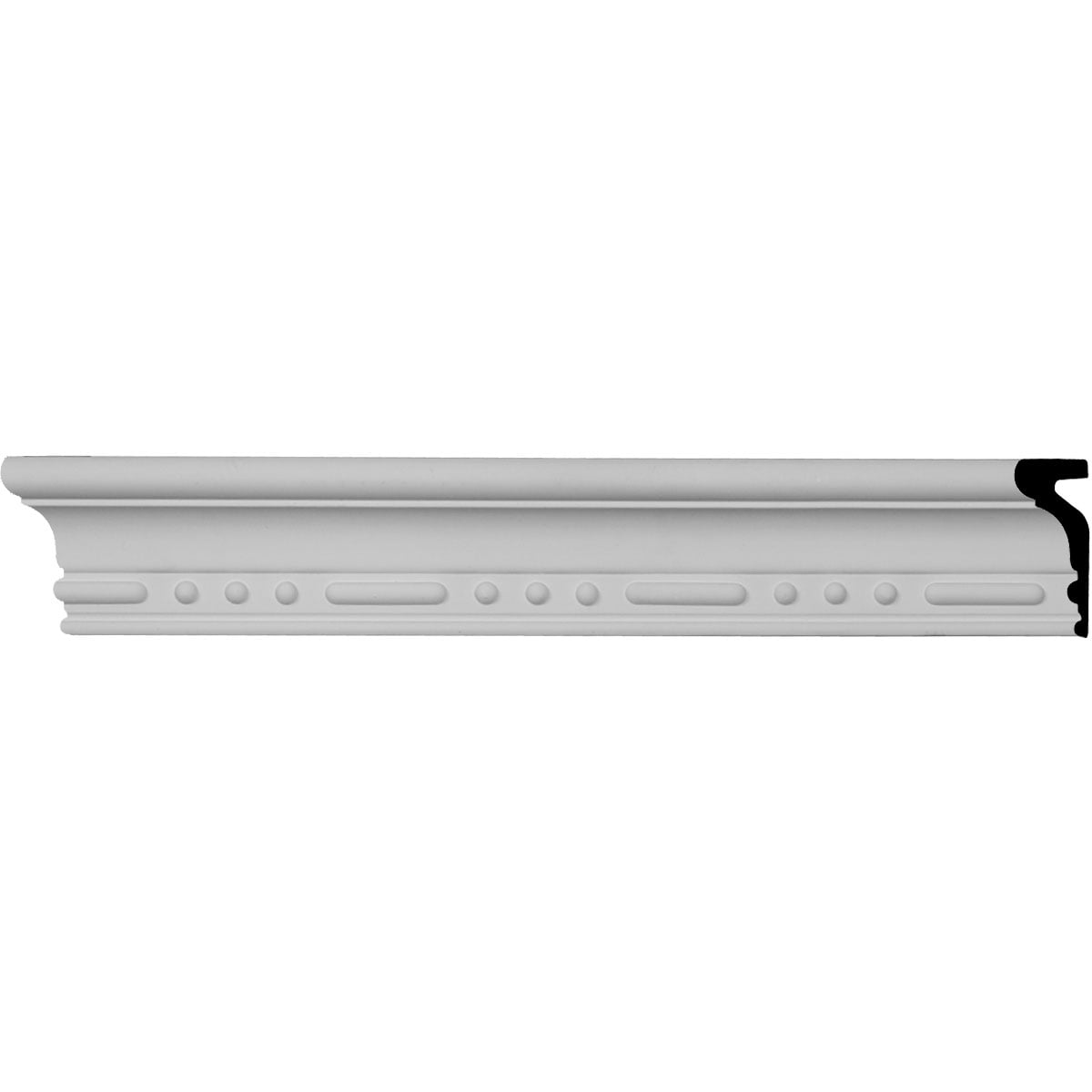 3 1/8"H x 1 1/4"P x 94 1/2"L Bead & Barrel Panel Moulding