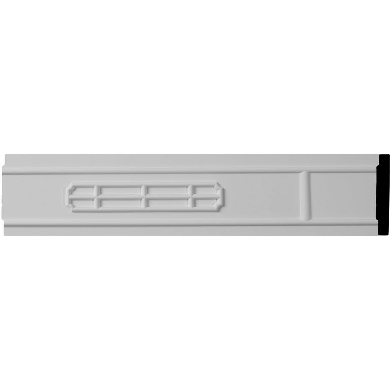 Ekena Millwork 3-1/8 in. x 3-1/8 in. x 94-1/2 in. Polyurethane Foster Coin and Bead Crown Moulding