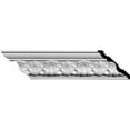 thumbnail image 1 of 3 1/8"H x 3 1/2"P x 4 3/4"F x 94 1/2"L Legacy Acanthus Leaf Crown Moulding, 1 of 2