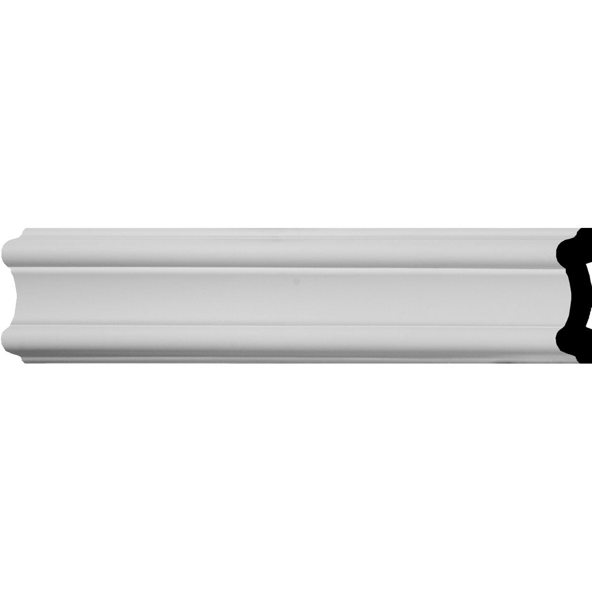Emeryville Primed Gray Polyurethane Crown Moulding, 94.5 in