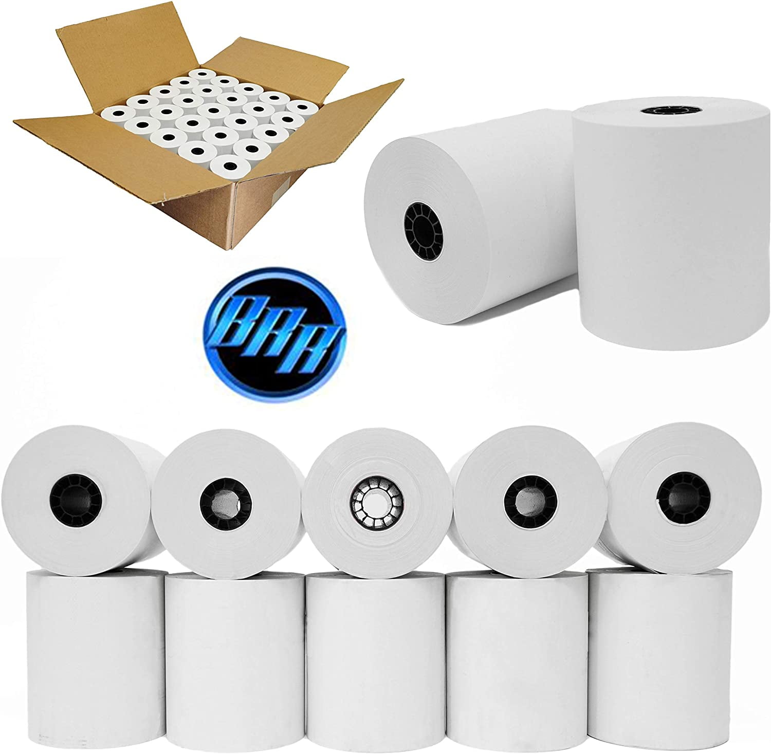 3 1/8" x 190' (50 POS Rolls) Bpa Free Thermal Receipt Printer Paper