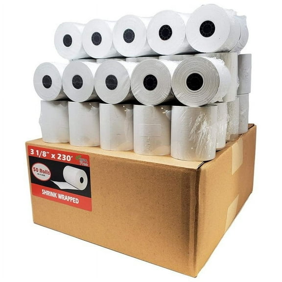 3 1/8 x 230 White Thermal Paper Roll 50 Pack Bpa Free Paper for  Star Tsp100, Ct-s300, Ct-s2000, M129b, M129c- Buyregisterrolls