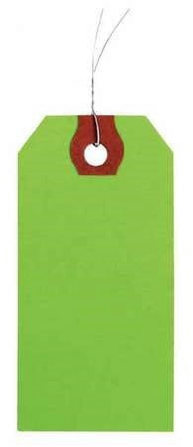 3-1/8" x 6-1/4" Green Paper Wire Tag, Pk1000 1GYV2