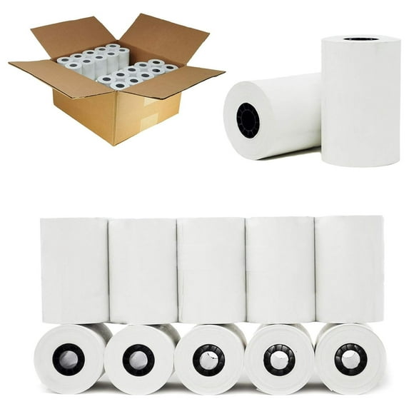 3 1/8" x 90' Thermal Paper Rolls (50 Rolls) Receipt Paper for Printers 37964050, SM-T300, SM-T300I, 3.125" (80MM) x 90 feet (27M) Diameter (40 MM) Bpa