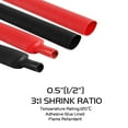 thumbnail image 1 of 3:1 Adhesive Heat Shrinkable Plastic Tube Protection Solid Wire Conductors & Flame Retardant 1/2in Diameter Black+Red 2PCS 40ft, 1 of 4