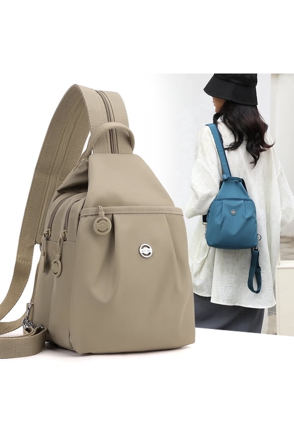3 in 1 Anti Theft Travel Tote Bag, Oxford Clothlarge Convertible Capacity Backpack Bags, Waterproof Convertible Capacity Backpack, Lightweight Sling Crossbody Bag for Women (khaki)