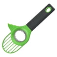 thumbnail image 1 of 3 in 1 Avocado Slicer, Multi-Functional Avocado Tool with Handle, Large Stainless Steel Avocado Cutter for Pit Removal Slicing, Green Kitchen Fruit Gadget for Home Kitchen, 1 Pack, 1 of 5