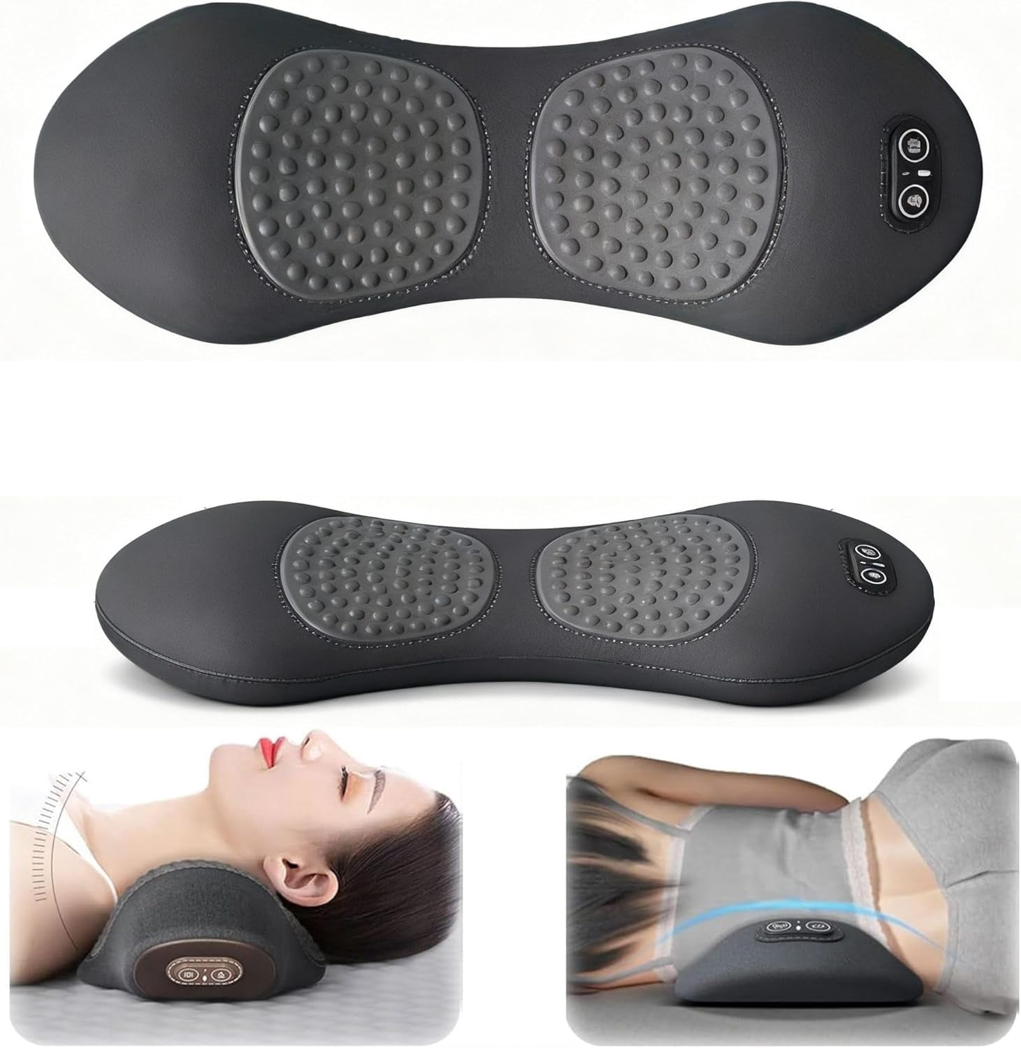 3 in 1 Back Massager,2026 electric lumbar support pillow features ...