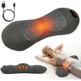 thumbnail image 1 of 3 in 1 Back Massager, Electric Lumbar Support Pillow with Heat, Vibration and Traction, Back Support Pillow for Lower Back Pain Relief and Spine Support, 1 of 9
