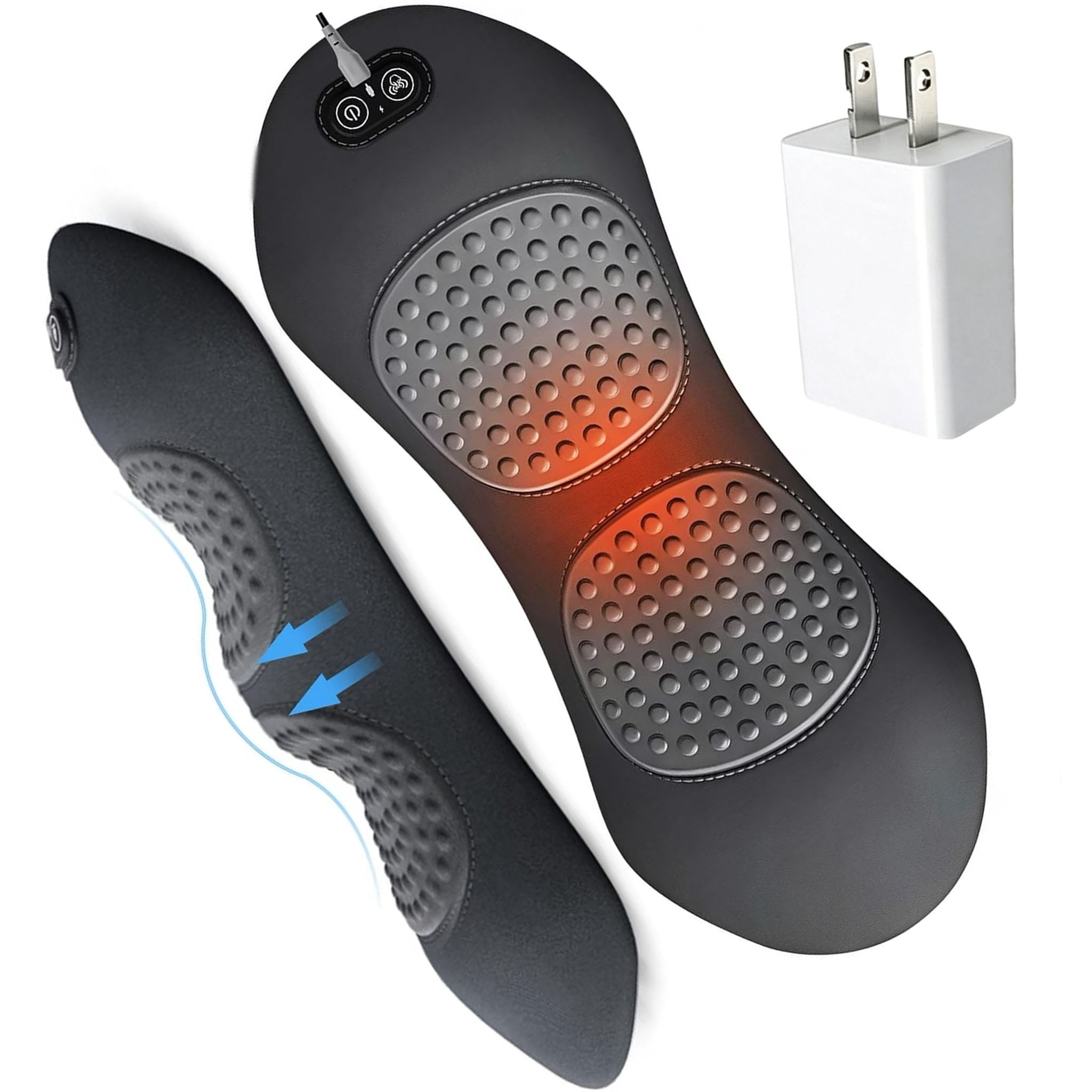 3 in 1 Back Massager, Electric Lumbar Support Pillow , Triple Fusion Back Massager with Heated, Vibration and Traction for Lower Back Pain Relief and Spine Supp