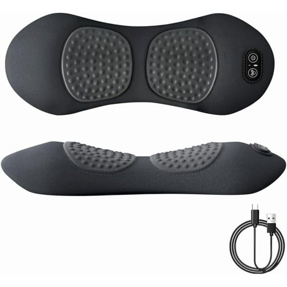 3 in 1 Back Massager, Ergonomic Design with Heating, Vibration, Support Functions and Washable Cover, for Neck, Shoulders, Sciatica Relief at Home, Office or Travel