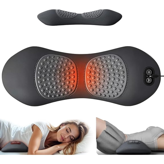 3 in 1 Back Massager,With heating function, it integrates vibration massage, heating, and traction lifting, with adjustable pressure and ergonomic lumbar support, suitable for chairs and beds