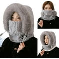 thumbnail image 1 of 3 in 1 Beanie Hat with Scarf and Mask，Furry Warm Winter Hat with and Ear Protections for Cold Weather Outdoor Activity Skiing Hiking ，Suitable for cold weather., 1 of 6