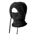thumbnail image 1 of 3 In 1 Beanie Hat For Women,Winter Hats For Women,Womens Beanie Hats,Womens Balaclava Winter,Cold Knitted Hats Wind-Proof Hooded Scarf,Thick Plush-Lined Hooded Scarf,Knitted Hats For Women,A, 1 of 9