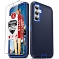 thumbnail image 1 of Entronix 3-in-1 Heavy Duty Case Compatible with Galaxy S22 Plus with Screen Protector, Navy Blue, 1 of 7