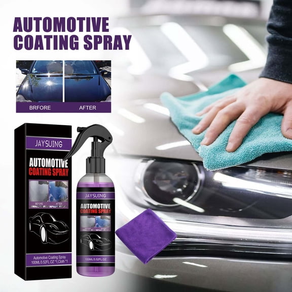 3 In 1 Car Coating Spray 100ml Scratch Repair Refurbisher Hydrophobic Nano Protection Paint Restorer Plastic Parts Revitalizer High Gloss Shine All Surface Car Care Solution