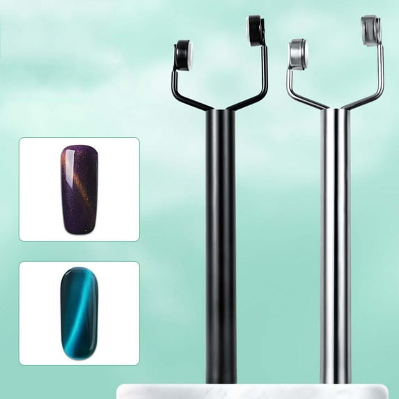 3 IN 1 Cat Eye Nail Magnet Y-Shaped Double Head Magnetic Cat Eye Gel Polish Multifunctional Nails Design Tools Powerful Force Magnet Portable Handheld for Salon Studio Home Manicure