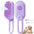 thumbnail image 1 of 3 in 1 Cat Steam Brush for Shedding & Grooming with Foldable Handle Pet Spray Hair Removal Comb Spritz Defur Comb for Cats Water Brush for Long & Short Haired Pets, 1 of 7