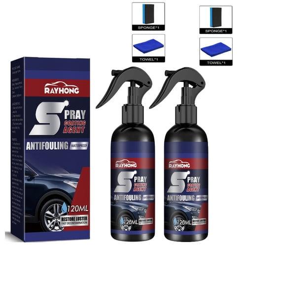 3 in 1 Ceramic Car Coating Spray, Spray Coating Agent, 3 in 1 High Protection Quick Coating Spray, Multi-Functional Coating Renewal Agent Spray for Cars Cleaning, Polishing and Scratch Repair