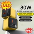 thumbnail image 1 of 3 in 1 Charger, 80 Watt 3 in 1 Charger, Scalable 80w Max Fast Charge Module with Type-C Cable and 2 USB Ports, 3-in-1 Charge Retractable All in One Charge for Phone, Laptops, Yellow, 1 of 7