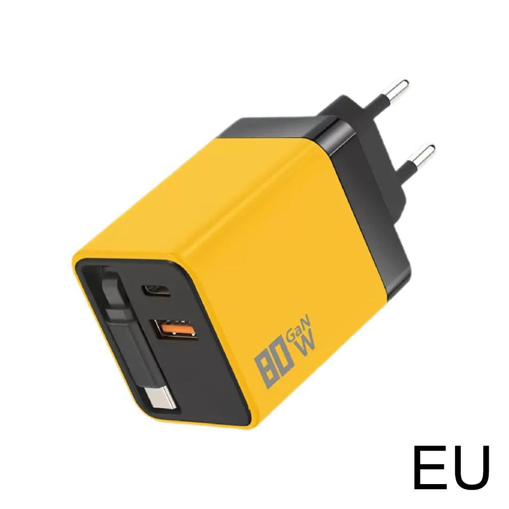 3 in 1 Charger, Scalable 80w Max Fast Charge Module, 3 in 1 Retractable ...