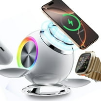 3 in 1 Charger Stand, Magnetic Wireless Charging Station for Apple Devices, Wireless Charger Compatible Dock for iPhone AirPods iWatch, 36W Fast Charging Dock Compatible Multiple Devices