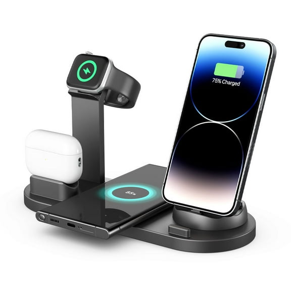 3 in 1 Charging Station Apple Android,Iphone&Apple&Android Charging Stand,Charging Station for Multiple Devices Apple&Android,Watch Chargers and Earphone Charging Bases