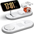 thumbnail image 1 of 3 in 1 Charging Station for Apple Devices, Wireless Charger, Faster Mag-Safe Charger Stand, Magnetic Wireless Charger Station for iPhone 15 14 13 12, Apple Watch Iwacth and AirPods (White), 1 of 6