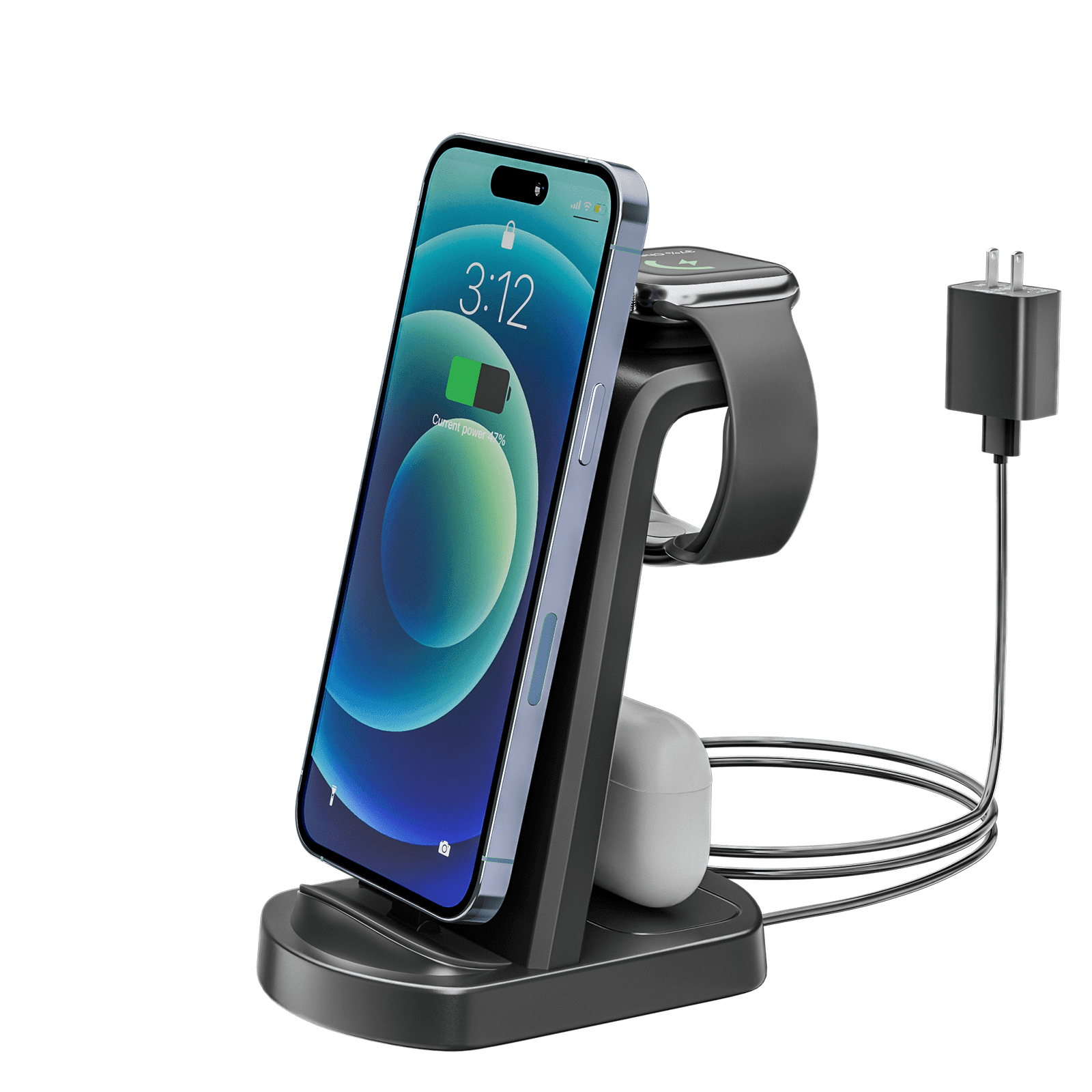 Belkin BoostCharge Pro MagSafe 3-in-1 Wireless Charger for iPhone, Watch  and Headphones - 15W Fast Charging for iPhone 15,14, or 13 Series, Apple  Watch Fast Charge, and AirPods Charging Station, White 