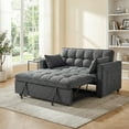 thumbnail image 1 of 3 in 1 Convertible Sleeper Sofa Bed,Pull Out Couch Bed with Adjustable Backrest,Loveseat Sofa Couch with Pillows & Pockets for Living Room,Apartment,Grey, 1 of 8