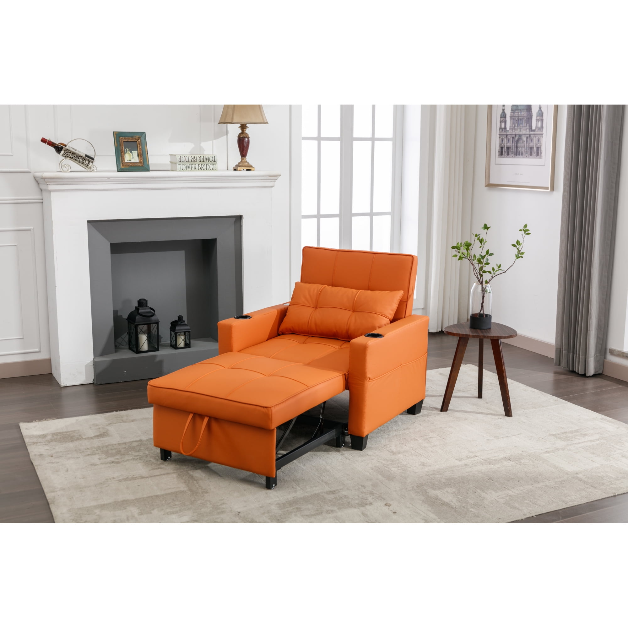 Leather single sofa bed outlet