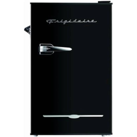 3.1 Cu Ft Black Retro Bar Fridge with Side Bottle Opener