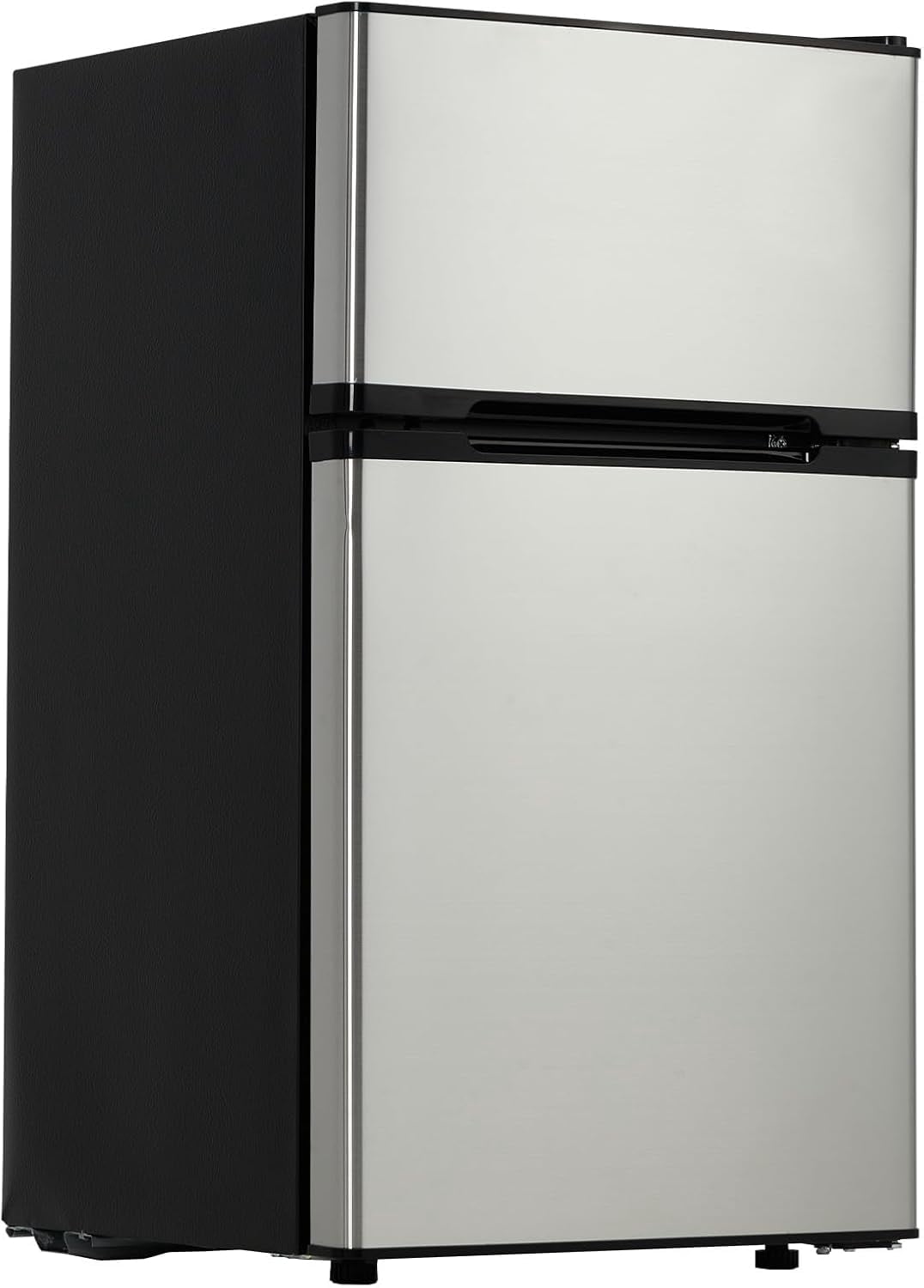 3.1 Cu.Ft Mini Fridge with Freezer, Compact Refrigerator with Double Stainless steel Door, Adjustable Thermostat, Mini Refrigerator for Kichten, Apartment, Bedroom, Office