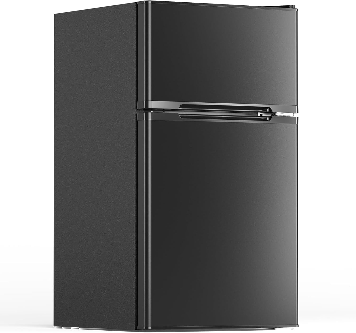 3.1 Cu.Ft Mini Fridge with Freezer, 2 Door Compact Refrigerator, Adjustable Removable Glass Shelves for Bedroom, Office, Dorm or Apartment, Black
