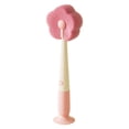 thumbnail image 1 of 3 in 1 Cup Cleaner Brush,Tumbler Cleaning Brush,Suction Base Flower Sponge Tool Cleaning Scrubber,Multifunctional Bottle Cleaning Brush for Kitchen Bathroom Sink Travel Coffee Cup,1PC,Pink,10"x2.3", 1 of 9