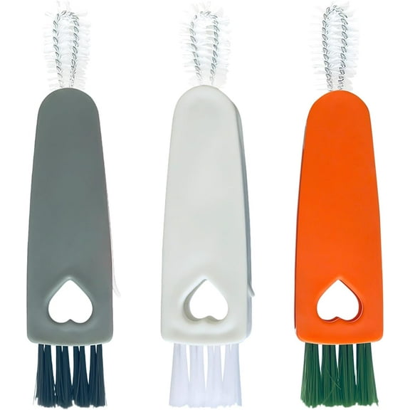 3 in 1 Cup Lid Cleaning Brush, New Crevice Cleaning Brush for Bottle Gap Tight Spaces Cup, Multifunctional Cleaning Brush Portable Cup Lid Cleaner with Brush
