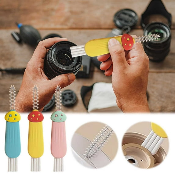 3 in 1 Cup Lid Crevice Cleaning Brush Set | Multifunctional Bottle & Straw Detail Cleaner | Portable Brush Kit for Water Bottles, Sports Mugs, Pacifiers | Kitchen Cleaning Tool