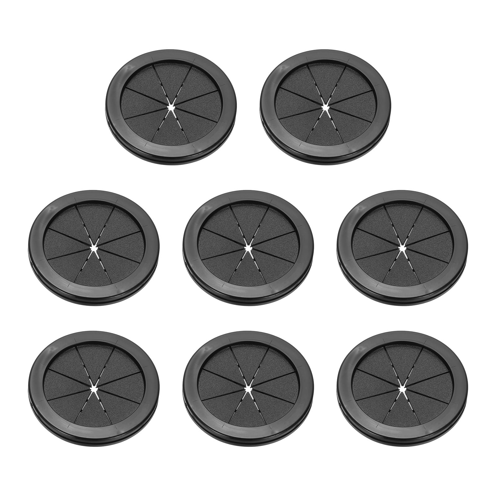 3.1" Drill Hole Rubber Grommets, 8Pcs Desk Grommet Cable Grommet, Black