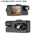 thumbnail image 1 of 3 in 1 Dual Lens HD 1080P Car DVR Dash Cam with Video Recorder & Car Black Box, Front and Inside Cars Camara para Autos Frontal e Interior, Night Vision, 1 of 4